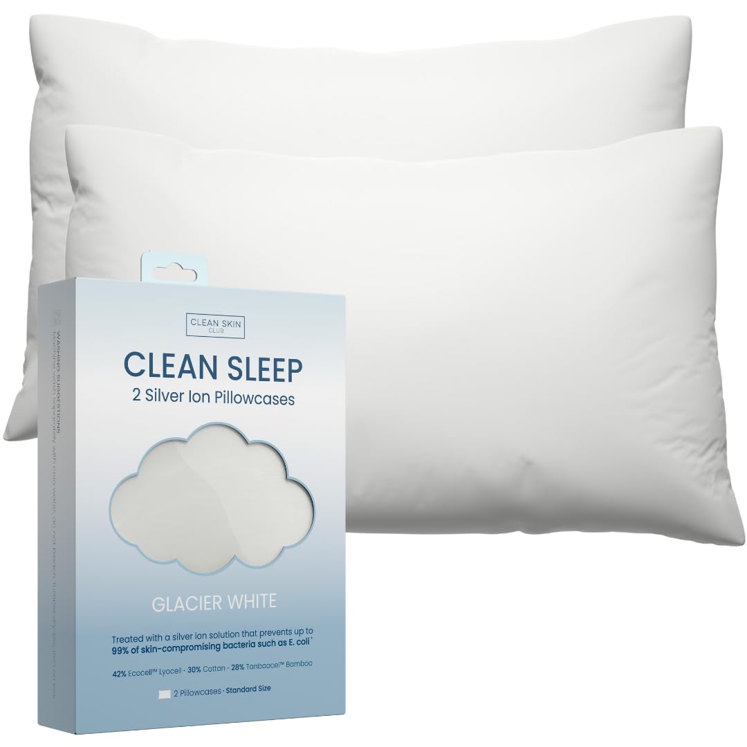 Silver Ion Pillowcases Hypoallergenic Sensitive Skin Pillow Covers