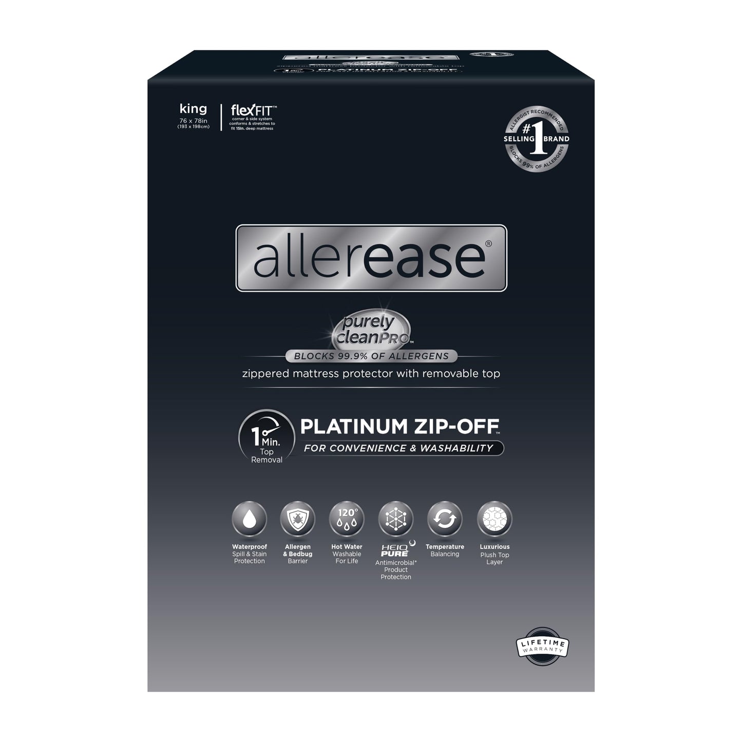 AllerEase Platinum Zip-Off Top Mattress Protector