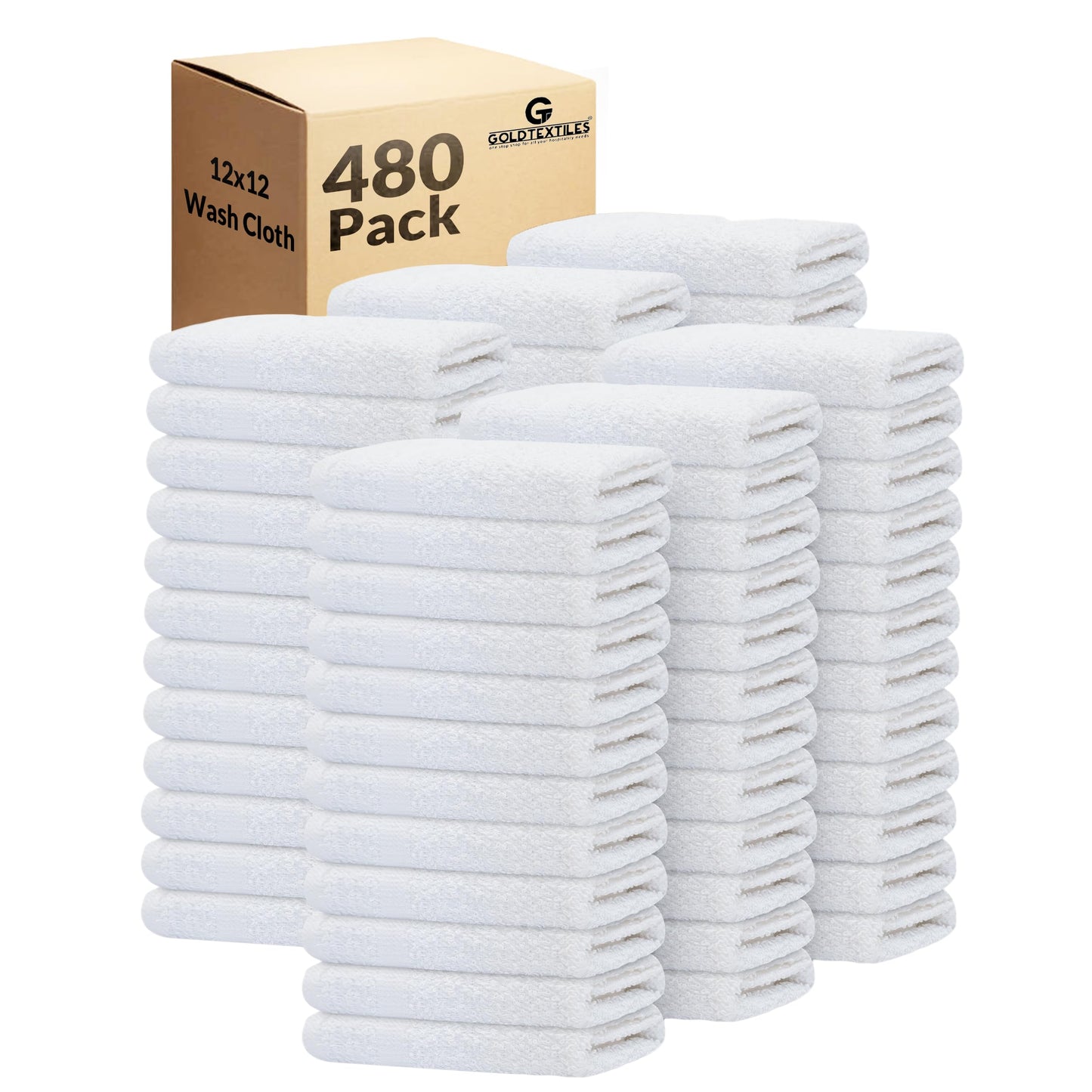 Cotton Washcloth Set 12x12 Kitchen Cleaning Cloths Commercial Grade Towels
