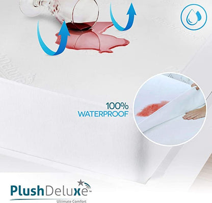 Bamboo Waterproof Mattress Protector Ultra Soft Breathable Deep Pocket Bed Cover