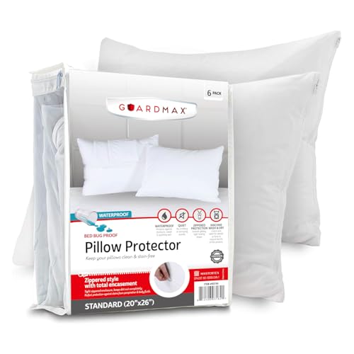 Waterproof Knitted Pillow Protector Zippered Bed Bug Proof Hypoallergenic Pillow Cover