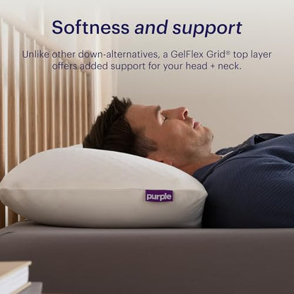 Down Alternative Side Sleeper Support Pillow Breathable Cover