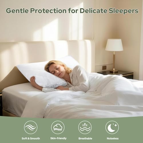 Waterproof Zippered Pillow Protectors King Size Hypoallergenic Pillow Covers