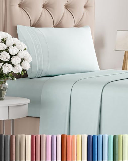 Cooling Sheet Set 4 Piece Ultra Soft Deep Pocket Breathable Bedding