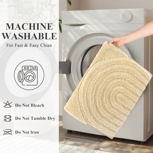 Microfiber Bath Rug Set Non Slip Contour Toilet U Shaped Bathroom Mat