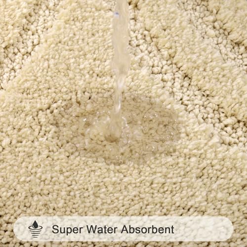 Microfiber Bath Rug Set Non Slip Contour Toilet U Shaped Bathroom Mat