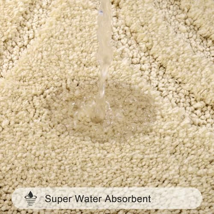 Microfiber Bath Rug Set Non Slip Contour Toilet U Shaped Bathroom Mat
