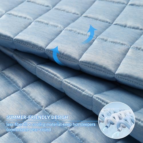 Cooling Weighted Blanket Glass Bead All Season Heavy Bed Throw