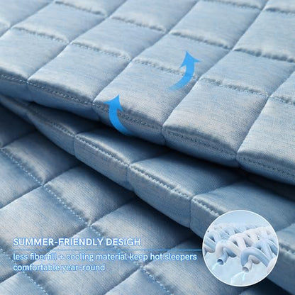 Cooling Weighted Blanket Glass Bead All Season Heavy Bed Throw