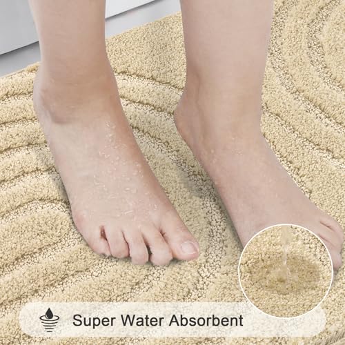 Microfiber Bath Rug Set Non Slip Contour Toilet U Shaped Bathroom Mat