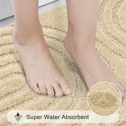 Microfiber Bath Rug Set Non Slip Contour Toilet U Shaped Bathroom Mat