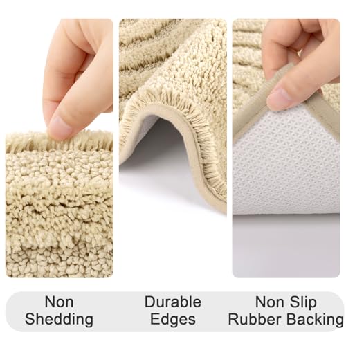 Microfiber Bath Rug Set Non Slip Contour Toilet U Shaped Bathroom Mat