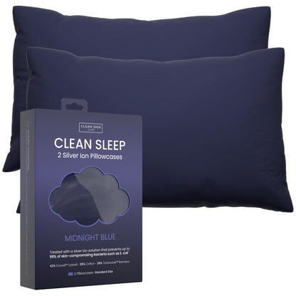 Silver Ion Pillowcases Hypoallergenic Sensitive Skin Pillow Covers