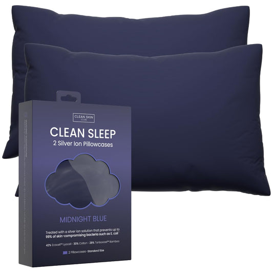 Silver Ion Pillowcases Hypoallergenic Sensitive Skin Pillow Covers