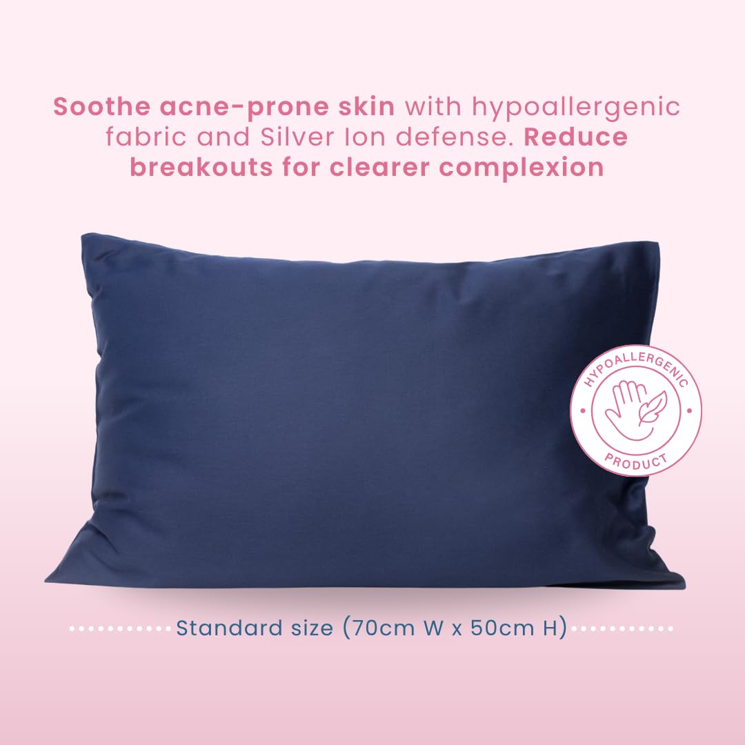 Silver Ion Pillowcases Hypoallergenic Sensitive Skin Pillow Covers