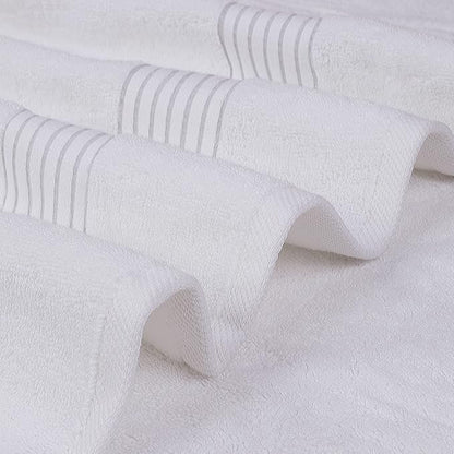 Cotton Bath Towel Set 27x54 Ring Spun Soft Absorbent 12 Pack White