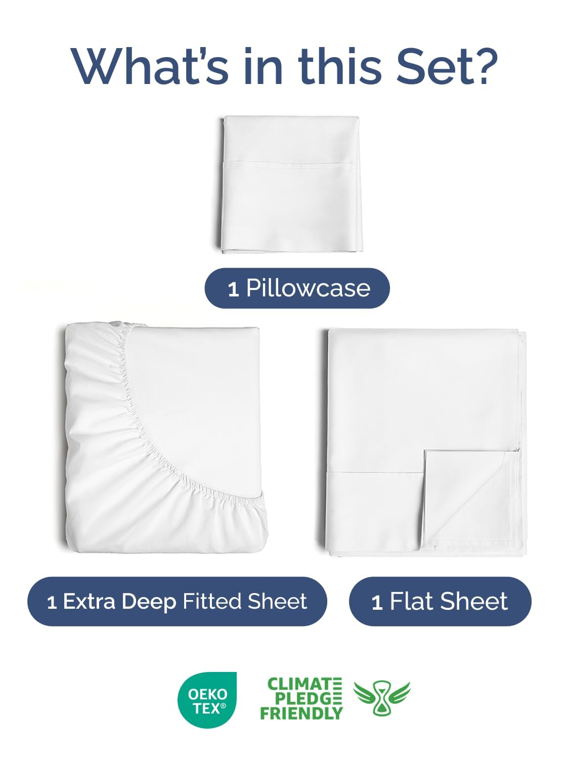 Bamboo Cooling Sheet Set Deep Pocket Breathable Bed Sheets 4 Piece