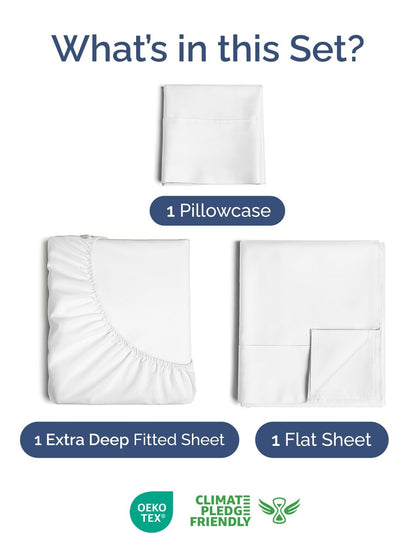 Bamboo Cooling Sheet Set Deep Pocket Breathable Bed Sheets 4 Piece