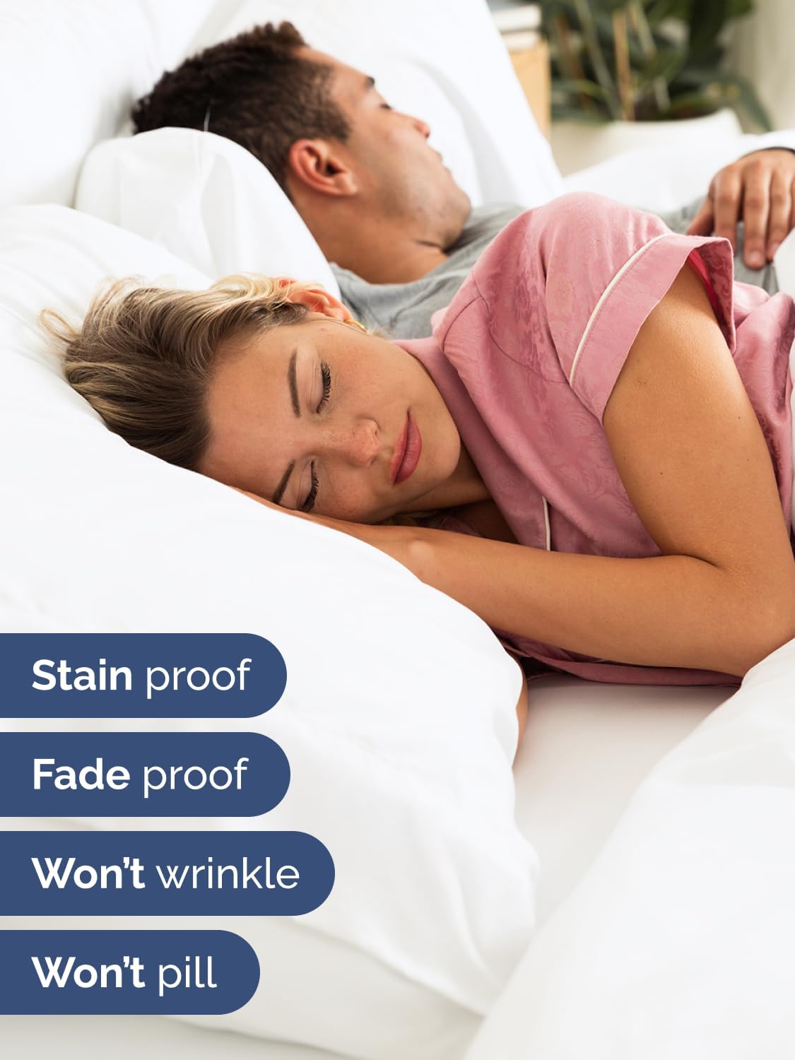 Bamboo Cooling Sheet Set Deep Pocket Breathable Bed Sheets 4 Piece