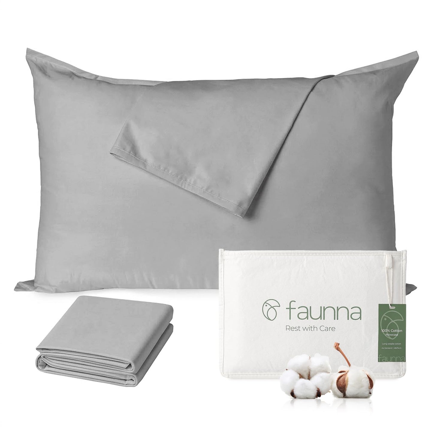 Cotton Zippered Pillow Protectors Bed Bug Proof Breathable Pillow Covers