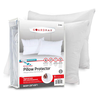 Waterproof Knitted Pillow Protector Zippered Bed Bug Proof Hypoallergenic Pillow Cover