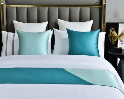 Patchwork Bed Runner Decorative Bedding Scarf Hotel Home Accent
