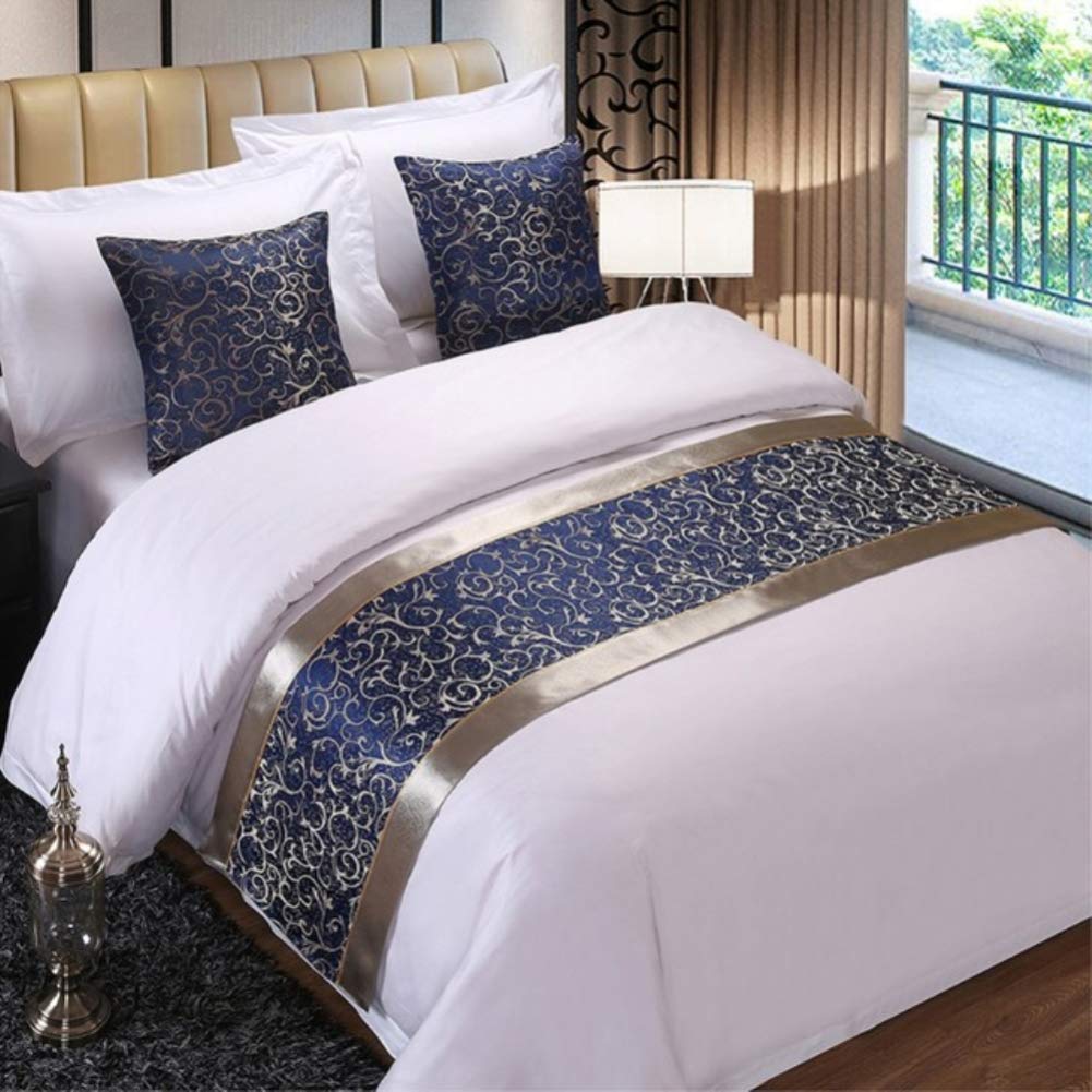 Floral Bed Runner Luxury Bedding Throw Hotel Bed Cover Accent