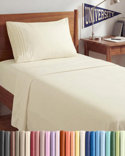 Cooling Sheet Set 4 Piece Ultra Soft Deep Pocket Breathable Bedding