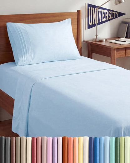 Cooling Sheet Set 4 Piece Ultra Soft Deep Pocket Breathable Bedding
