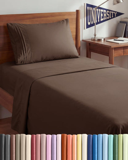 Cooling Sheet Set 4 Piece Ultra Soft Deep Pocket Breathable Bedding