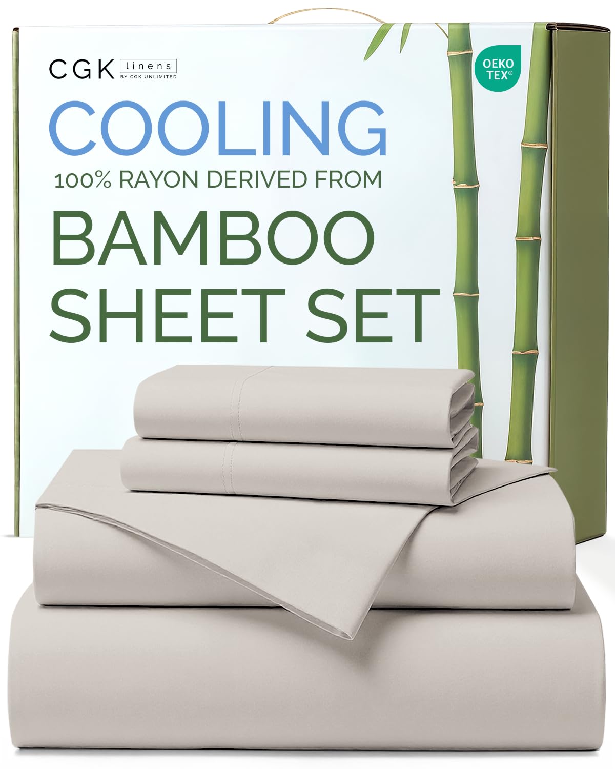 Bamboo Sheet Set Deep Pocket Breathable Bedding Set