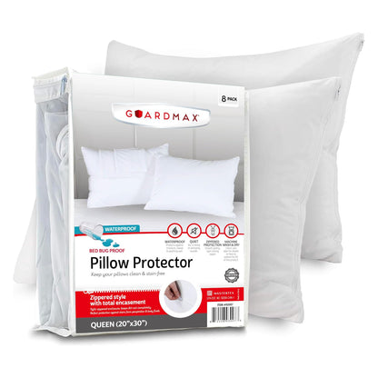 Waterproof Knitted Pillow Protector Zippered Bed Bug Proof Hypoallergenic Pillow Cover