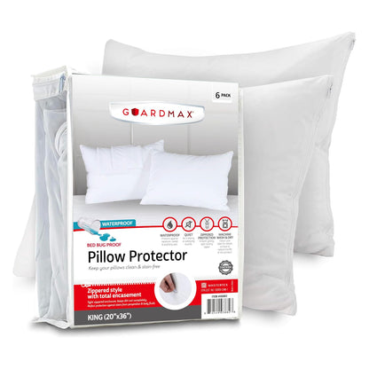 Waterproof Knitted Pillow Protector Zippered Bed Bug Proof Hypoallergenic Pillow Cover