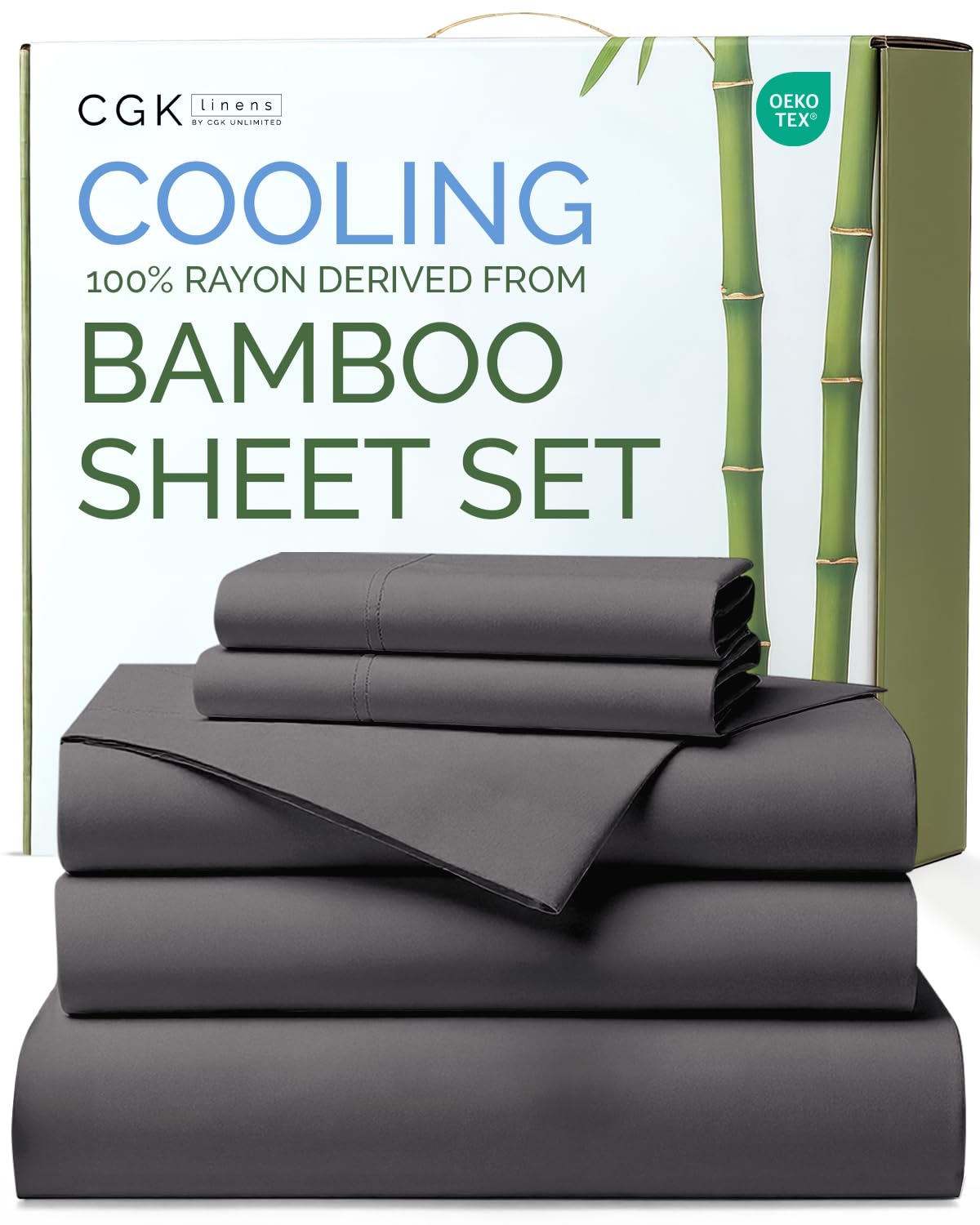 Bamboo Sheet Set Deep Pocket Breathable Bedding Set