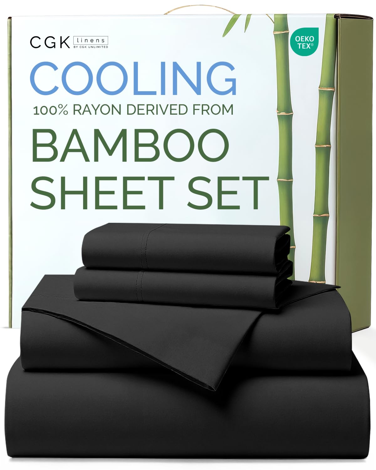 Bamboo Sheet Set Deep Pocket Breathable Bedding Set