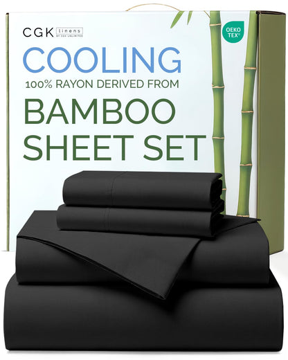 Bamboo Sheet Set Deep Pocket Breathable Bedding Set