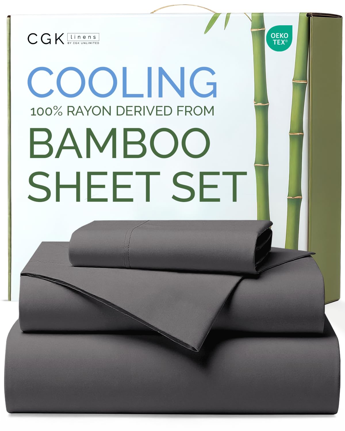Bamboo Sheet Set Deep Pocket Breathable Bedding Set