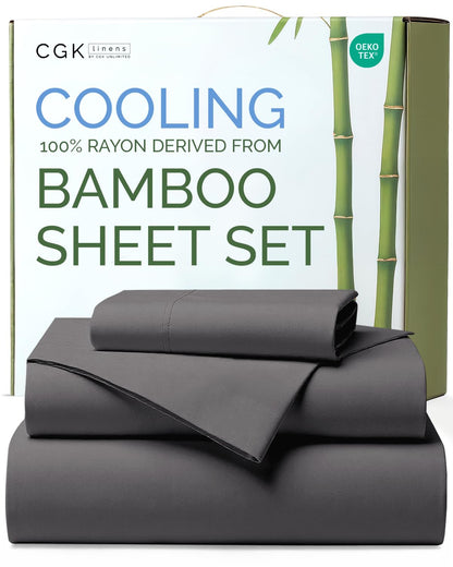 Bamboo Sheet Set Deep Pocket Breathable Bedding Set
