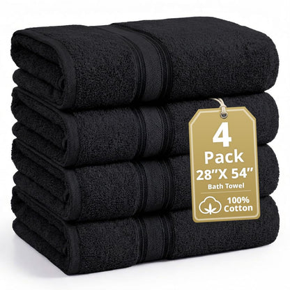Zero Twist Cotton Bath Towel Set Quick Dry Ultra Absorbent Soft Towels