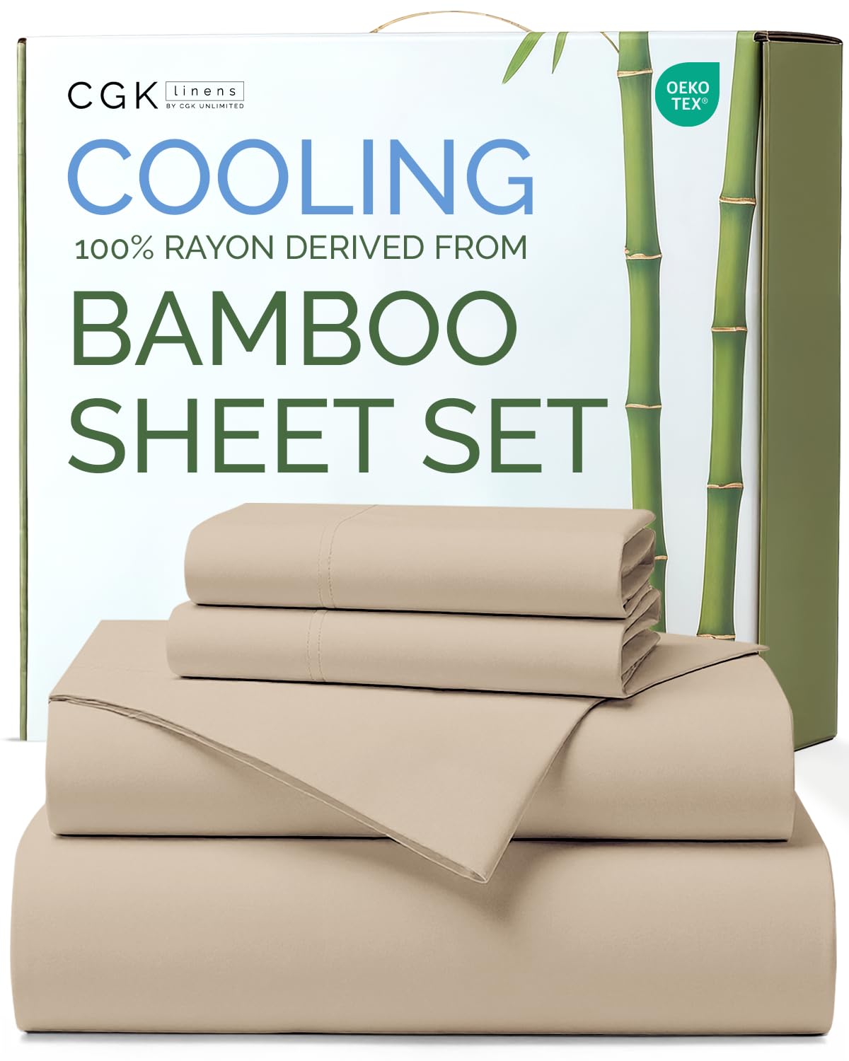 Bamboo Sheet Set Deep Pocket Breathable Bedding Set