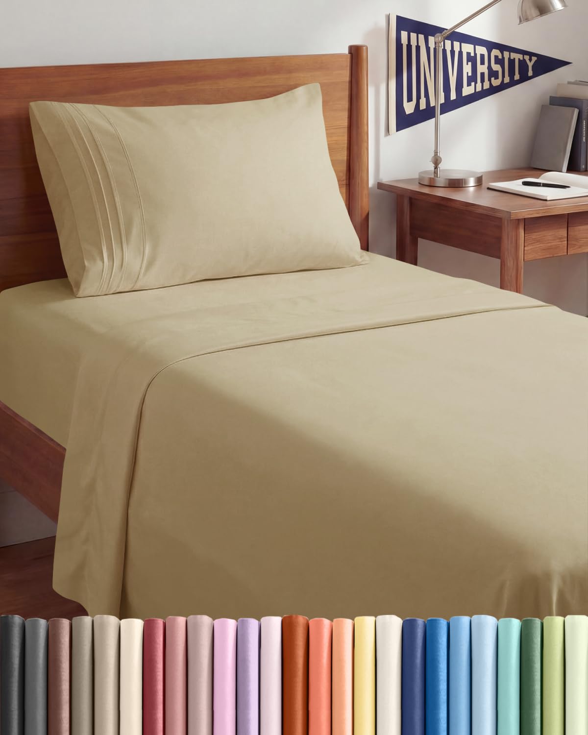 Cooling Sheet Set 4 Piece Ultra Soft Deep Pocket Breathable Bedding