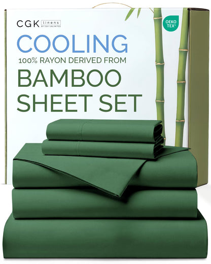 Bamboo Sheet Set Deep Pocket Breathable Bedding Set