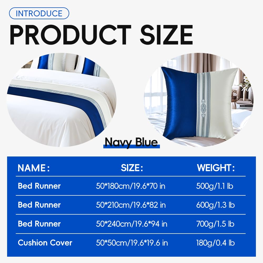 Jacquard Bed Runner Decorative Scarf King Size Hotel Bedding