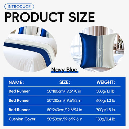 Jacquard Bed Runner Decorative Scarf King Size Hotel Bedding