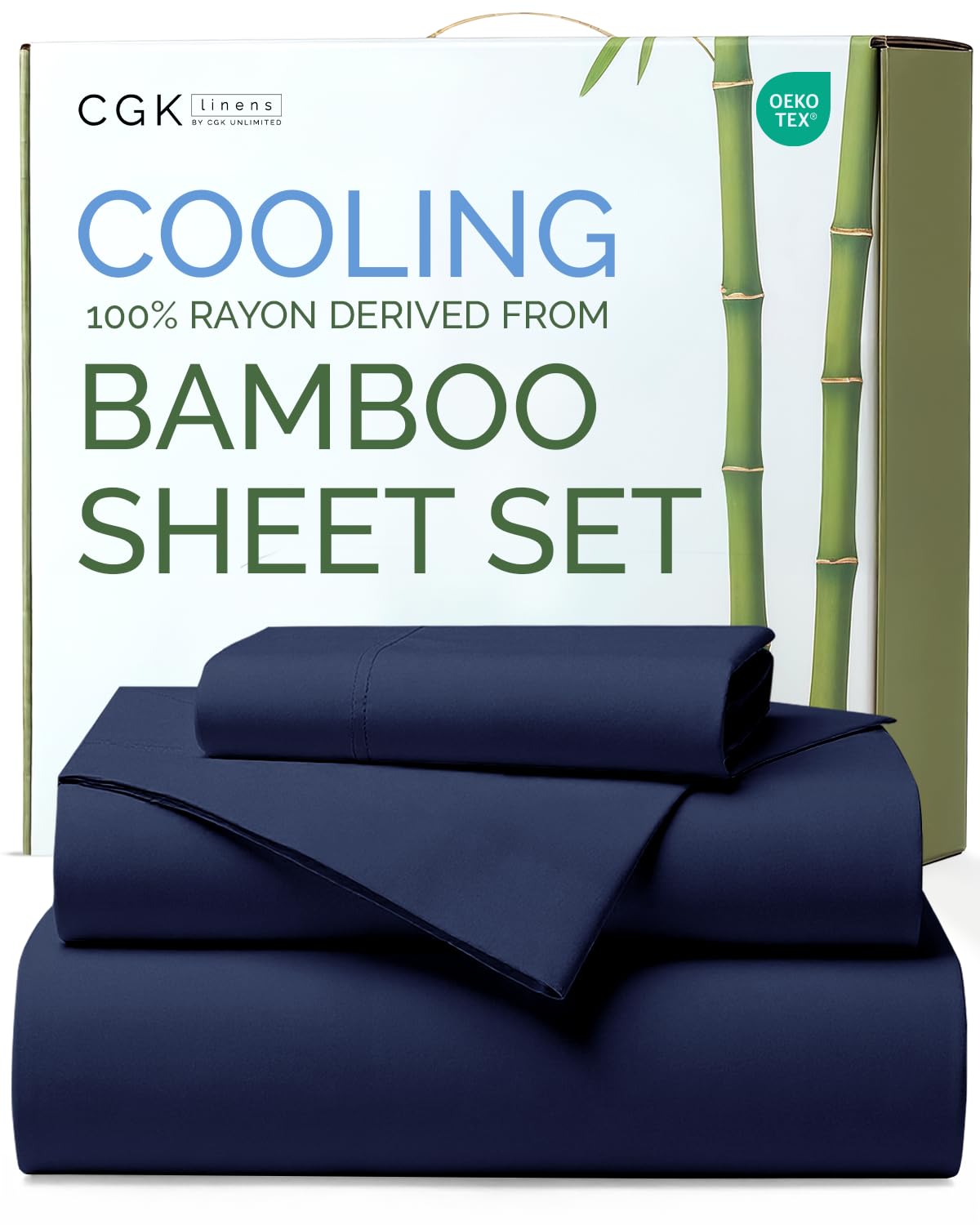 Bamboo Sheet Set Deep Pocket Breathable Bedding Set