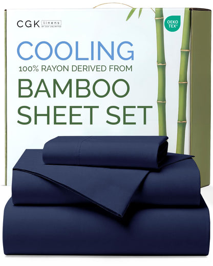 Bamboo Sheet Set Deep Pocket Breathable Bedding Set
