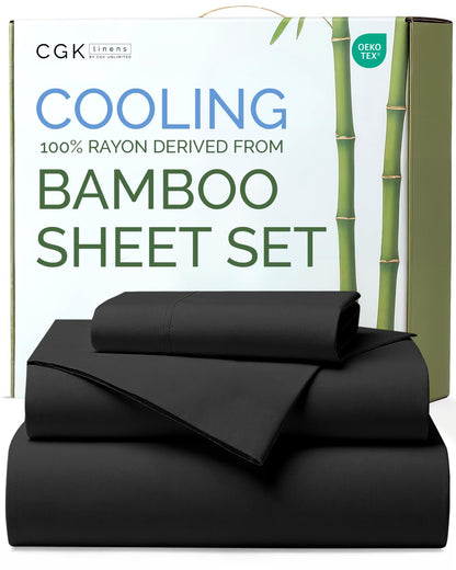Bamboo Sheet Set Deep Pocket Breathable Bedding Set