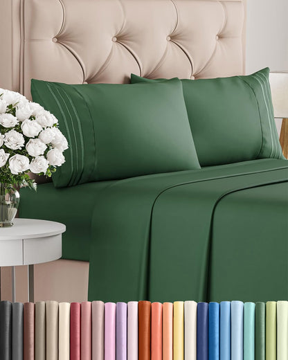 Cooling Sheet Set 4 Piece Ultra Soft Deep Pocket Breathable Bedding