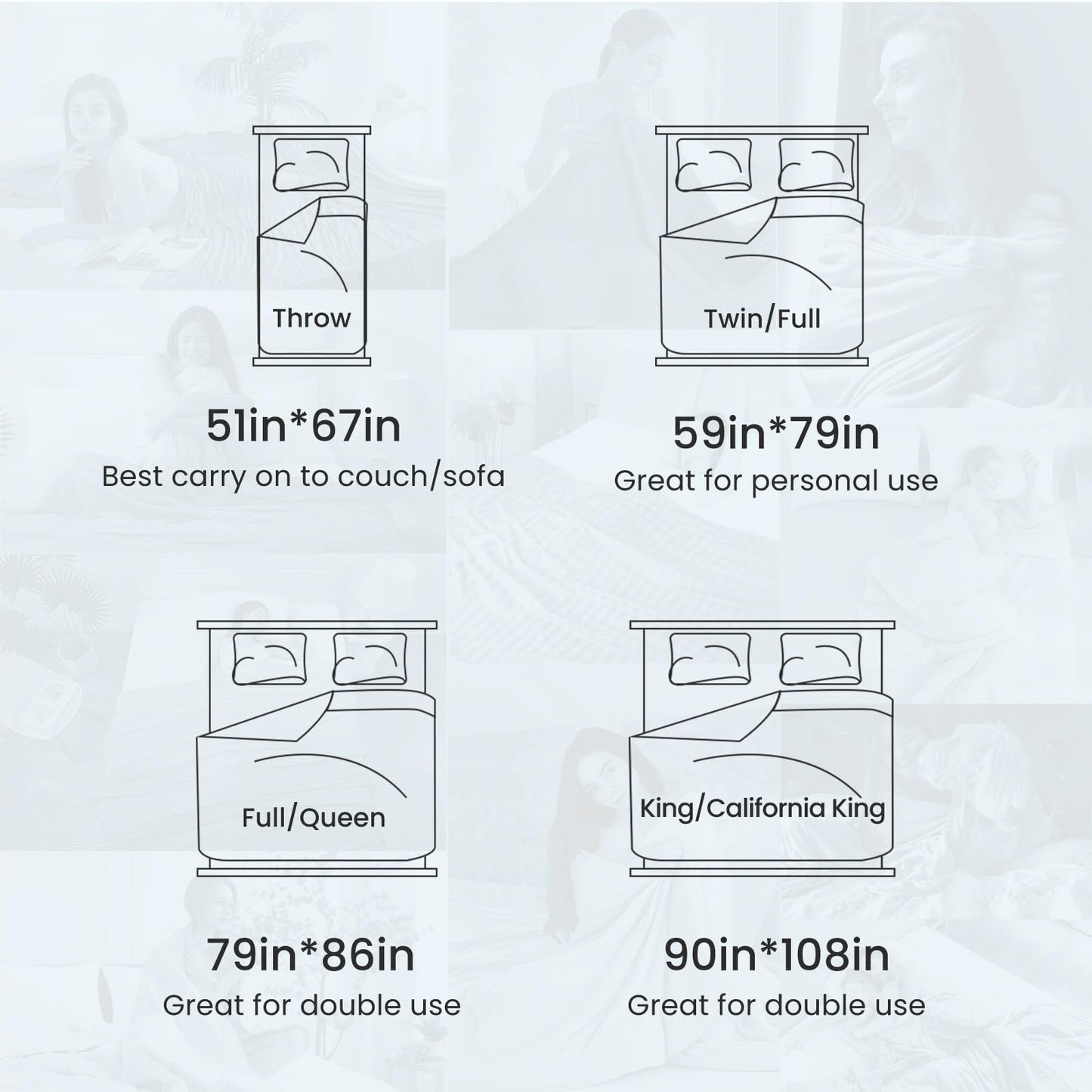 Cooling Blanket Lightweight Breathable Summer Sleep Blanket