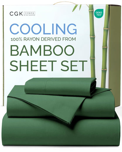 Bamboo Sheet Set Deep Pocket Breathable Bedding Set